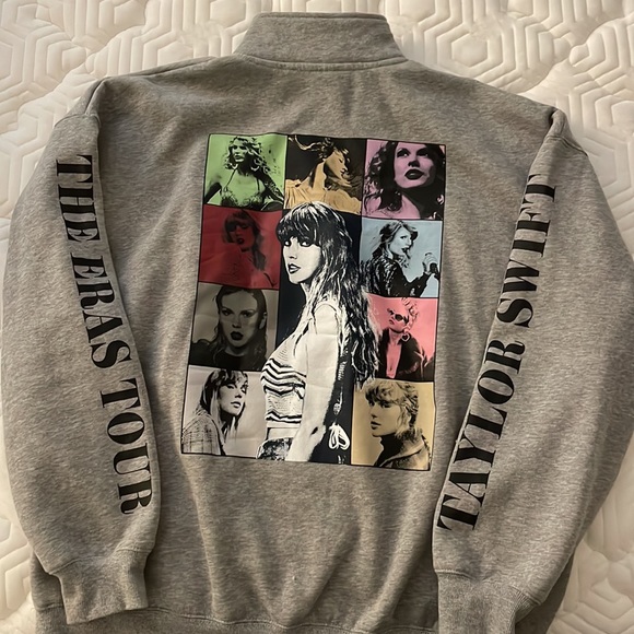 Taylor Swift Tops - Taylor Swift The Eras Tour Gray Quarter Zip - Large